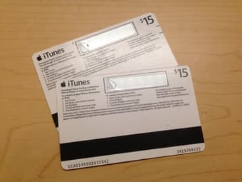 Apple iTunes cards $30 for $25! 3