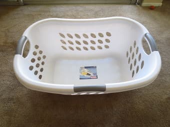 Laundry basket, $5 1