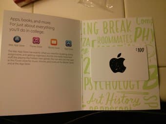 $80 for 100$ apple gift card 1
