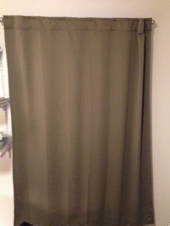 Olive green, heavy blackout curtain ($20) - 52"W x 74"L 2