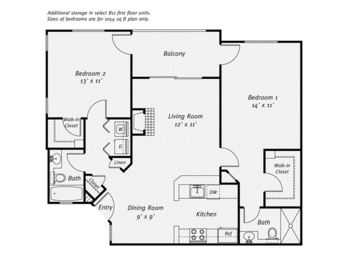 Masterbedroom in a 2BD/2BA apartment - Avalon Silicon Valley 2