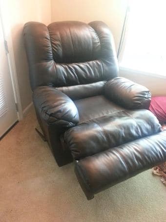 Study table+ executive chair and leather recliner for sale 2