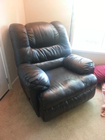 Study table+ executive chair and leather recliner for sale 3