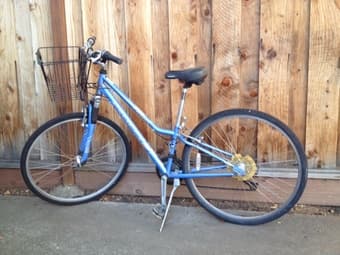 Women commuter bike with basket and lock $90, Light Blue 1