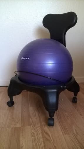 GAIAM balance ball chair $40 Purple 1