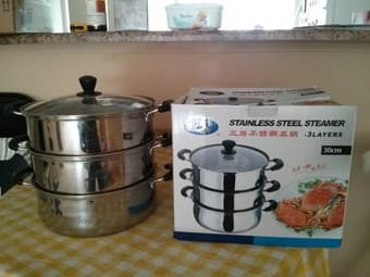Like new 3 layers stainless steel steamer $20 1