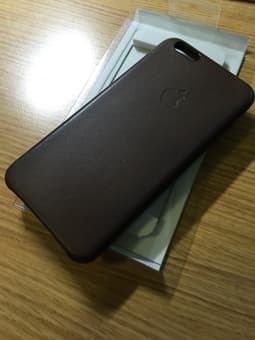 iPhone 6+ Apple Leather case Brown -$35 2