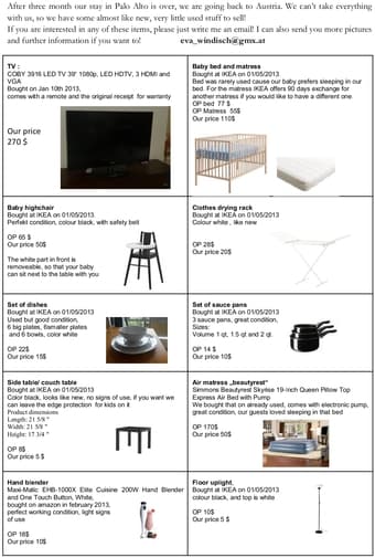 Moving Sale near Stanfor University 1