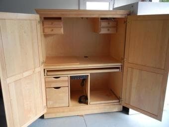 Maple Wood Computer Desk/Armoire $250 1