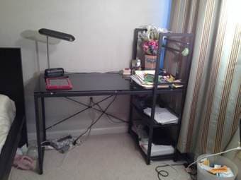Like-New Glass Top Desk and Bookcase for $110 OBO 1