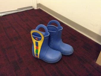 Kids stuff - baby born potty chair, bear paw boot, crocs rain boots 2