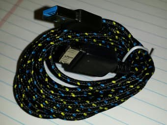 10' braided Samsung Galaxy S5 micro USB 3.0 cord 1