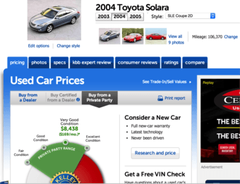Reduced Price: 2004 Toyota Solara 2-door sport car for $7500 1