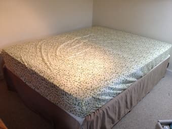 Queen size bed (frame + spring box + mattress) - all included for $80 1