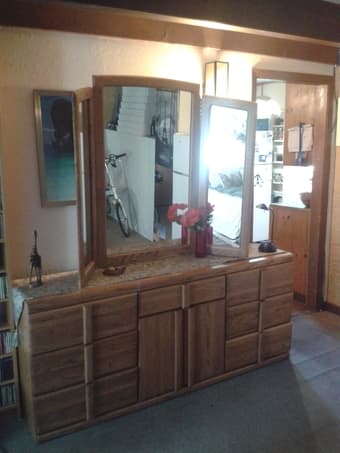 dresser with mirror, $99 1