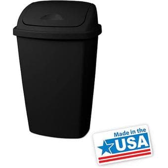 Sterilite 13.2 Gallon Swing Top Wastebasket- Black .. $6 1