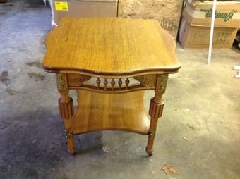 Antique Oak Side Table 2