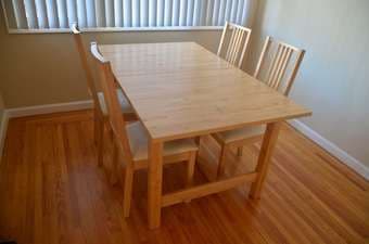 Ikea norden table & 4 chairs -- $150 2