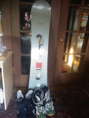 Gnu Snowboard and Boots $100 1