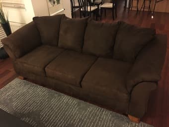 Contemporary Mocha Color Couch - $195 OBO 1