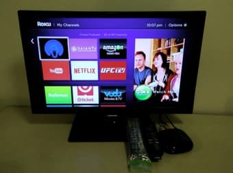 Samsung TV(22in) and Roku 2=USD130 1