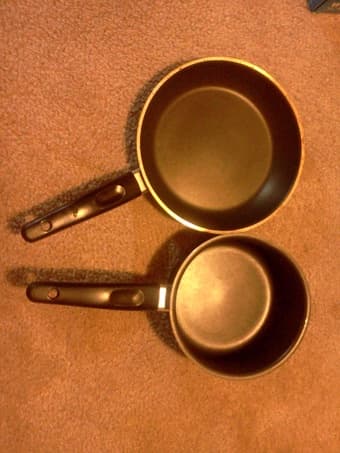 cooking pans $3, each both $5 1