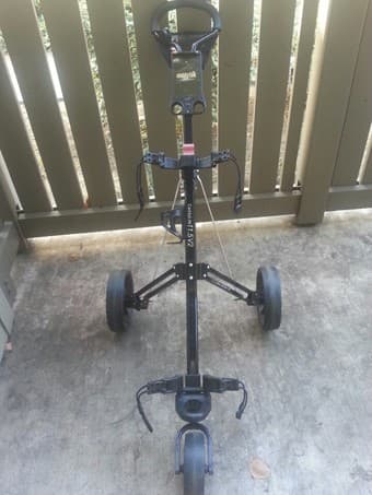 [Sale-Mark-down] TV & Antenna; Golf Push Cart; Stand Bag; and Metal Be 2