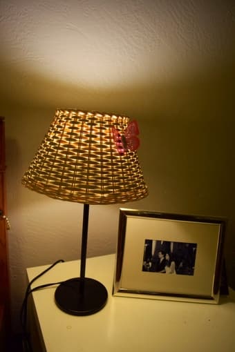 2 SIDE LAMPS (WICKER) $12 ea. 2