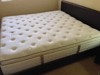 King (aka European King) Bed Set and Stearns Foster Mattress - $600 3