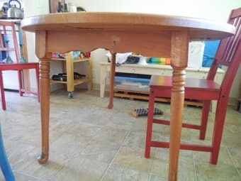 Solid wood, oval, expandable dining table, $100 or B.O. 2