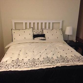 IKEA queen bed with mattress - like new !  Only 350 !! 2