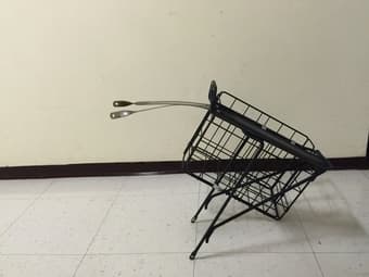 $15 used side basket with rear carrier rack in workable condition. 1