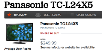 Panasonic 24'' TV - TC-L24X5 - $125 2