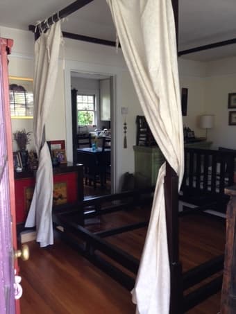 Teak 4-Poster Bed made in India, $1,000 1