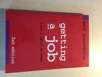 (Book) Mark Granovetter - Getting a Job, 2nd edition (soc114) 1