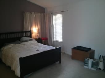 Master bedroom/bath in nice house with two friendly tech professionals 1