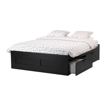 [FULLSIZE Bed frame with 4 LARGE Storage drawers] Ikea, with bed base 2