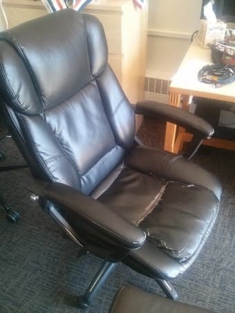 Black leather chair $40 1