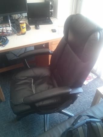 Black leather chair $40 2