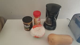 $5 coffee maker + coffee supplies 1