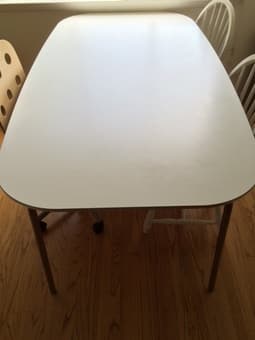 Like NEW White Eating table, Tall standing/cafe table - $60 2