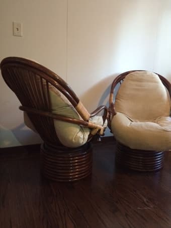 Two comfy swivel chairs $60 2