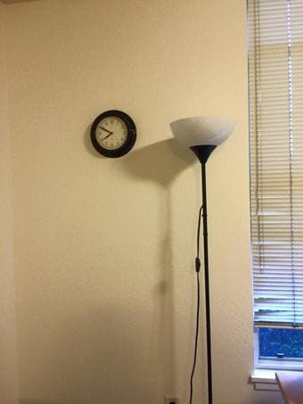Floor Lamp ($5) & Wall Clock ($5) 2