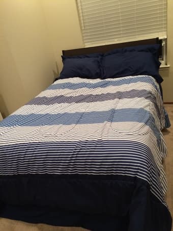 Full bed (frame, mattress, pillows, bedding), $250 1