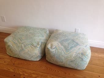 2 west elm seating poufs- $100 (palo alto) 1