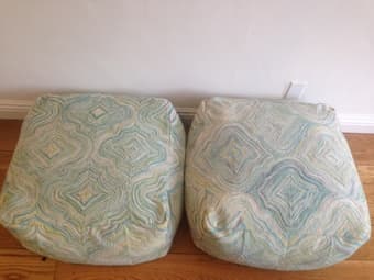 2 west elm seating poufs- $100 (palo alto) 2