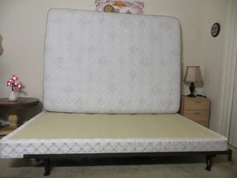 Queen Size Mattress and Box Spring with Frame - $275 2