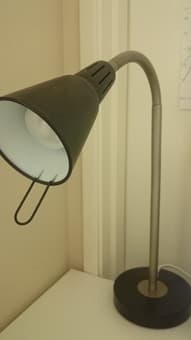 Moving out: desk-lamp+environmentally-friend light bulb ($5) 1