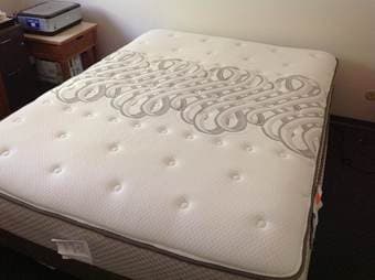 Queen bed for sale (mattress, box spring, and frame) 2