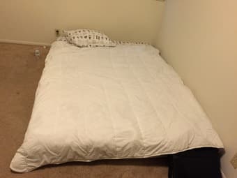 Rotating Chair & queen sized mattress in good condition 180$ OBO 2